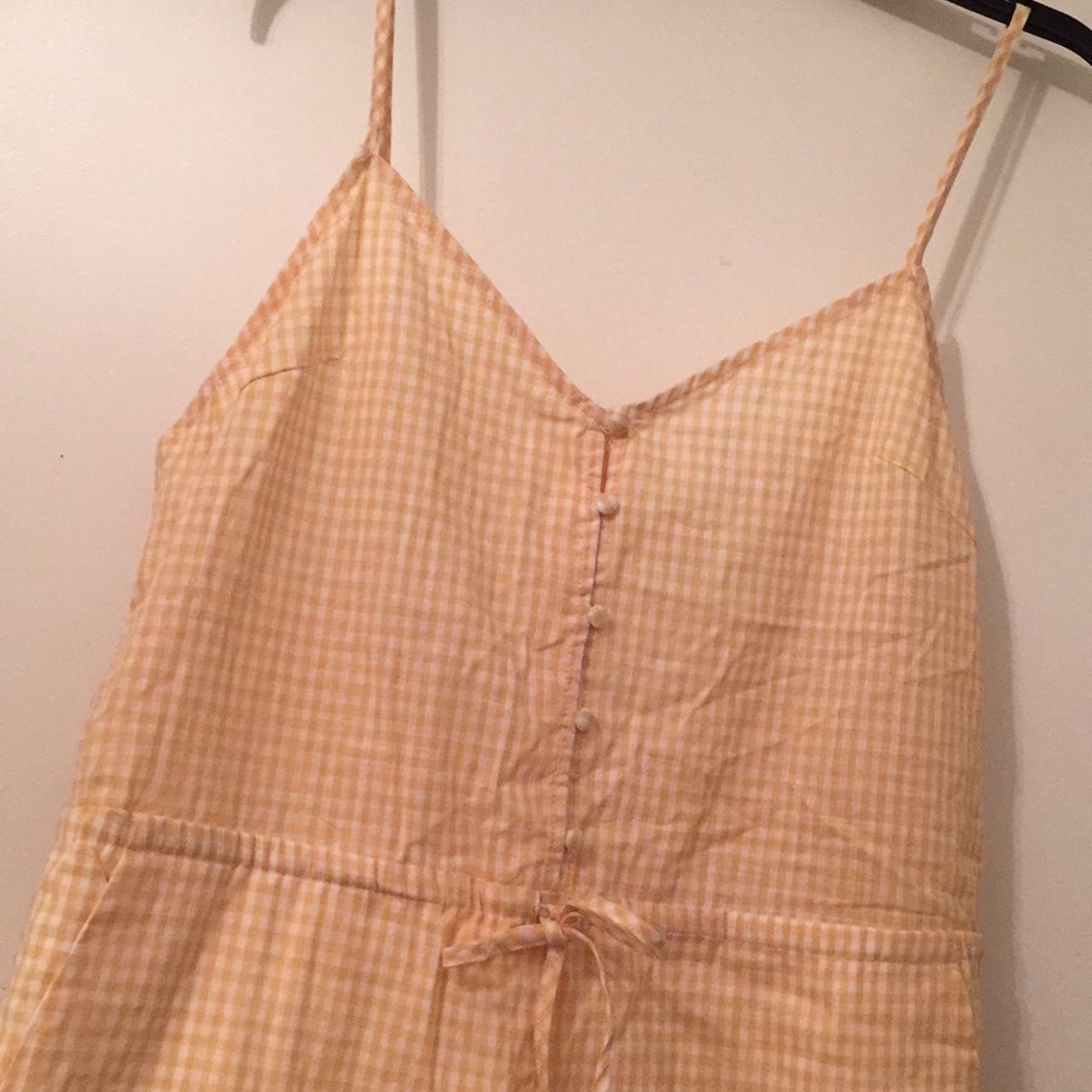 Yellow gingham jumpsuit - Picture 3 of 5